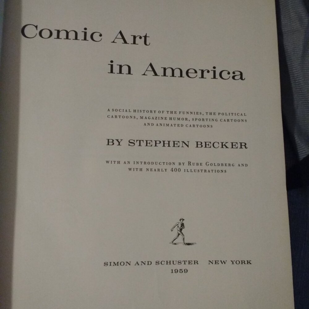 Comic Art in America Stephen Becker 1959 Hardback book 1st printing Vintage